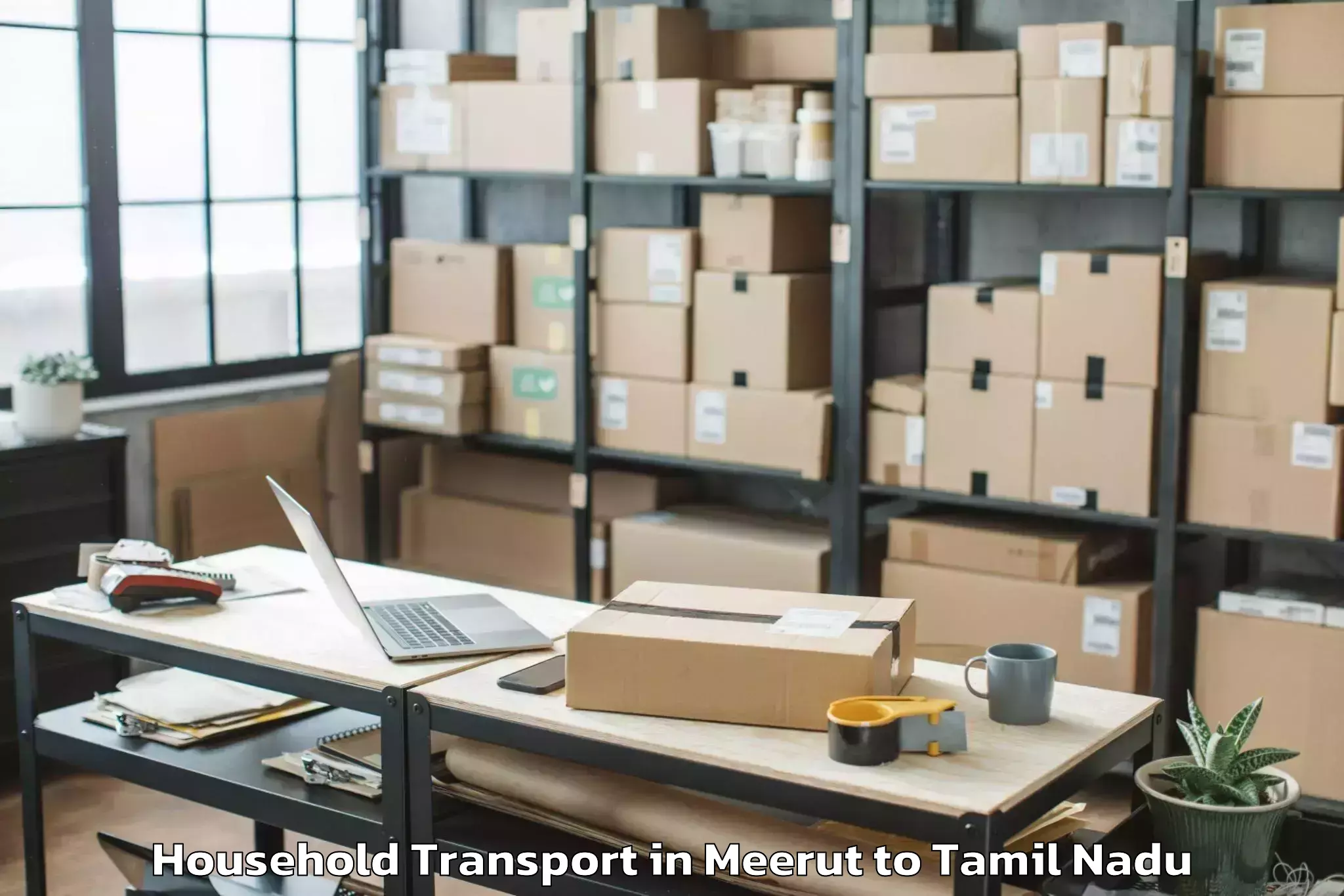 Book Meerut to Thenkasi Household Transport